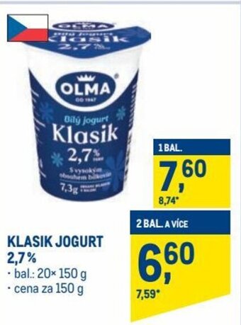 Makro olma klasik jogurt 2,7% nabídka