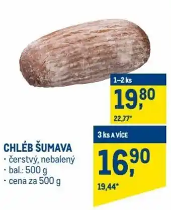 Makro chléb šumava 500g nabídka