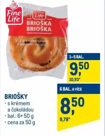 Makro fine life briošky 50g nabídka