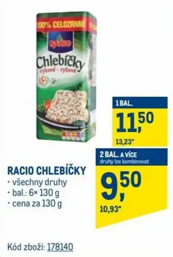 Makro Racio chlebíčky 130g nabídka