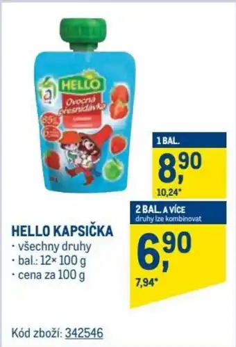 Makro Hello kapsička 100g nabídka