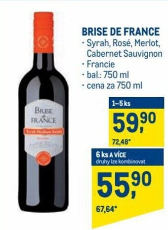 Makro brise de france 750ml nabídka