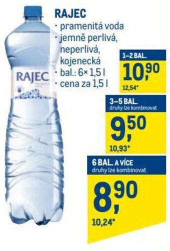 Makro rajec pramenlitá voda 1,5l nabídka