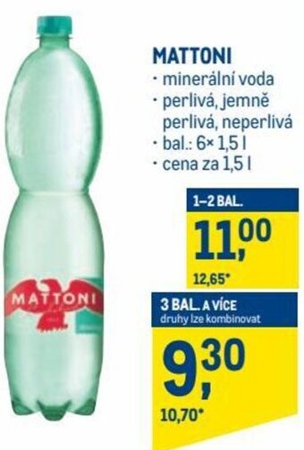 Makro mattoni minerální voda 1,5l nabídka