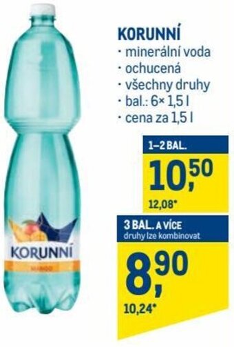 Makro korunní minerální voda 1,5l nabídka