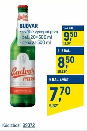 Makro Budvar 500ml nabídka