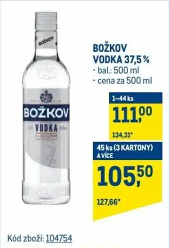 Makro Božkov vodka 500ml nabídka