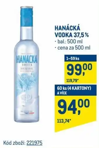 Makro Hanácká vodka 500ml nabídka