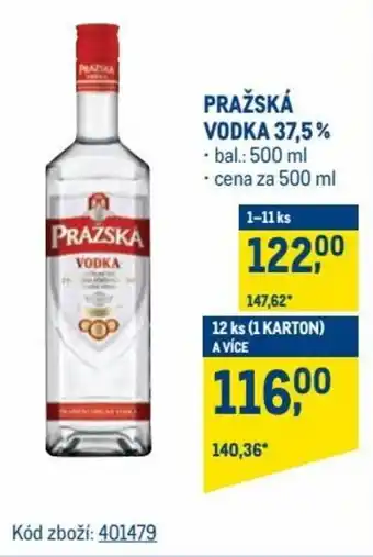Makro Pražská vodka 500ml nabídka