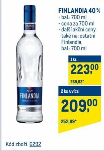 Makro Finlandia 40% 700ml nabídka