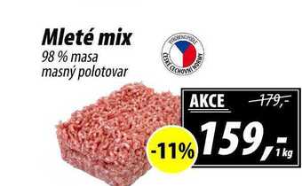 ZEMAN Mleté mix 98 % masa masný polotovar, 1 kg nabídka