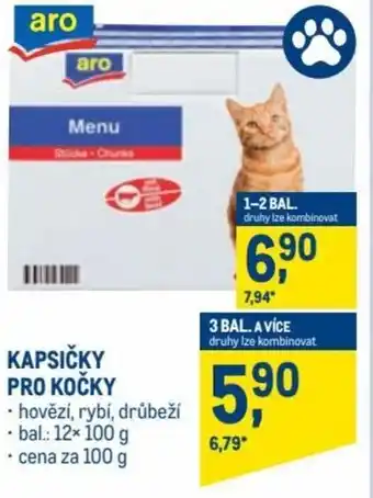 Makro aro kapsičky pro kočky 100g nabídka