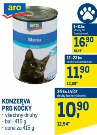 Makro aro konzerva pro kočky 415g nabídka