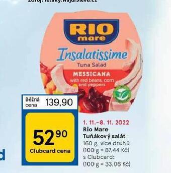 Tesco Rio mare tuňákový salát nabídka