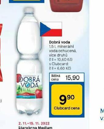 Tesco Dobrá voda ochucená nabídka