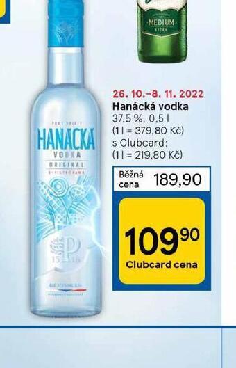 Tesco Hanácká vodka nabídka