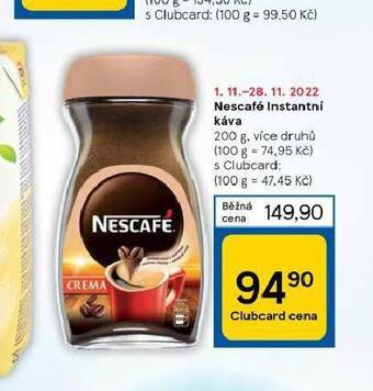 Tesco Nescafé instantní káva nabídka