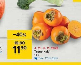Tesco Kaki nabídka