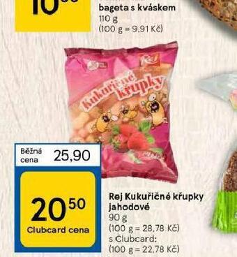 Tesco Rej kukuřičné křupky jahodové nabídka