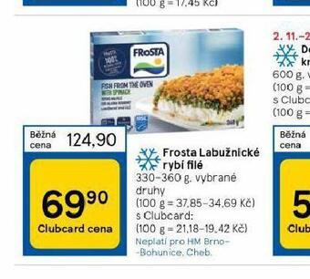 Tesco Frosta labužnické rybí filé nabídka
