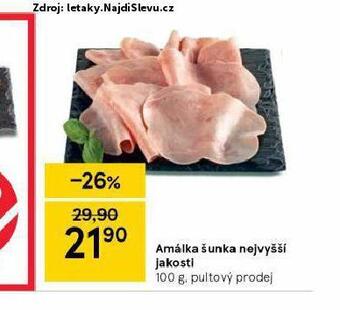 Tesco Amálka šunka nejvyšší jakosti nabídka