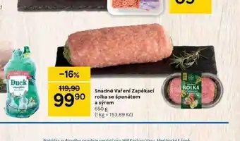 Tesco Zapékací rolka se šlenátem a sýrem nabídka
