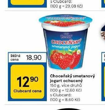 Choceňský smetanový jogurt ochucený