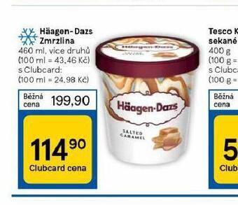 Tesco Häagen dazs zmrzlina nabídka