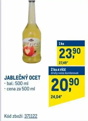 Makro Jablečný ocet 500ml nabídka
