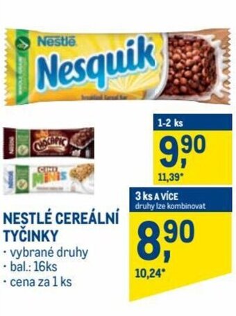 Makro nestlé cereální tyčinky nabídka