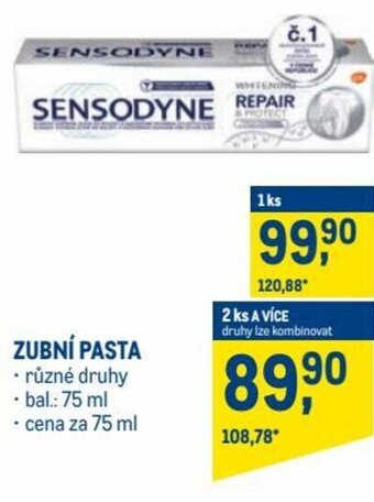 Makro sensodyne zubní pasta 75ml nabídka