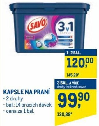 Makro savo kapsle na praní nabídka