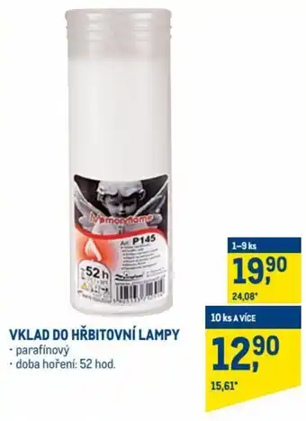 Makro vklad do hřbitovní lampy nabídka