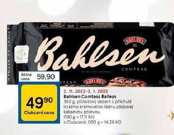 Tesco Bahlsen comtess baileys nabídka