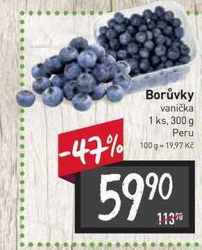 Billa Borůvky vanička 1 ks, 300 g nabídka