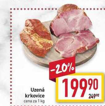 Billa Uzená krkovice cena za 1 kg nabídka