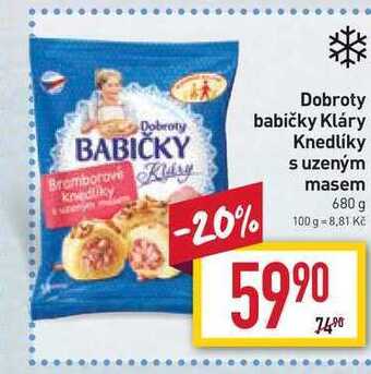 Billa Dobroty babičky kláry knedlíky s uzeným masem 680 g nabídka