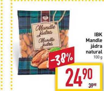 Billa Ibk mandle jádra natural 100 g nabídka