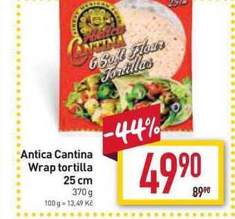 Billa Antica cantina wrap tortilla 25 cm 370g nabídka
