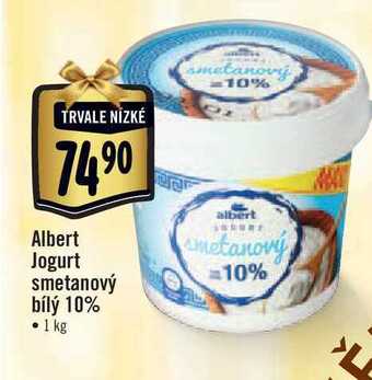 Albert Albert jogurt smetanový bílý 10% • 1 kg nabídka