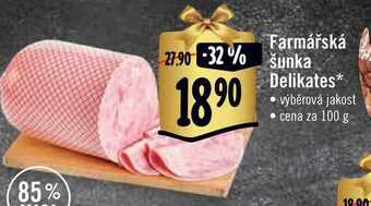 Albert Farmářská šunka delikates 100 g nabídka