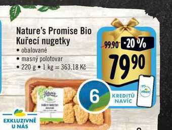 Albert Nature's promise bio kuřecí nugetky  220 g nabídka