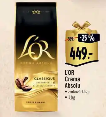 Albert L'or crema absolu • zrnková káva • 1 kg nabídka
