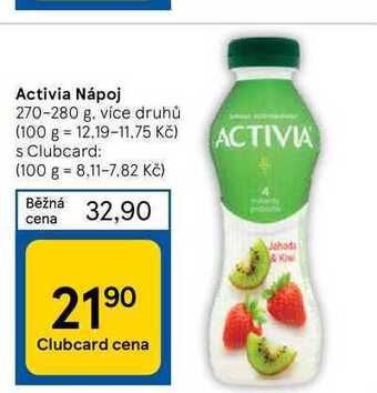 Tesco Activia nápoj 270-280 g nabídka
