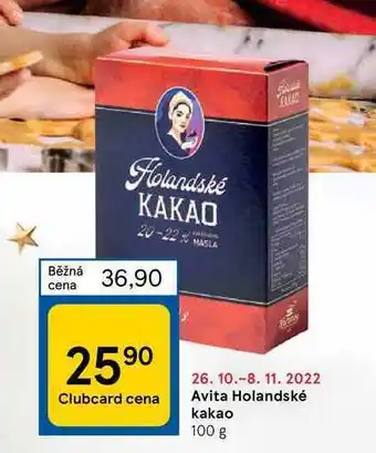 Tesco Holandské kakao 100 g nabídka