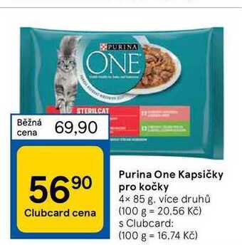 Tesco Purina one kapsičky pro kočky 4x 85 g nabídka