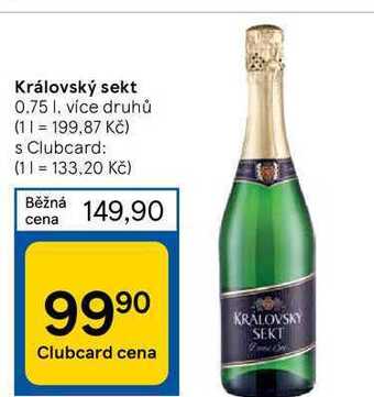 Tesco Královský sekt 0.75 l nabídka