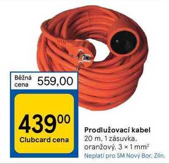Tesco Prodlužovací kabel 20 m nabídka