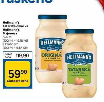 Tesco Hellmann's tatarská omáčka hellmann's majonéza 625 ml nabídka