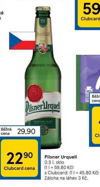 Tesco Pilsner urquell 0.5 l nabídka